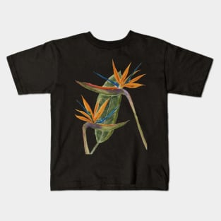 Bird of Paradise flowers Kids T-Shirt